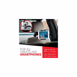 Car Headrest Mount Holder for Apple iPad ProAirMini Tablets Nintendo Switch iPhone Smartphones 45 to 10 Wide with Dual Adjustable Positions and 360