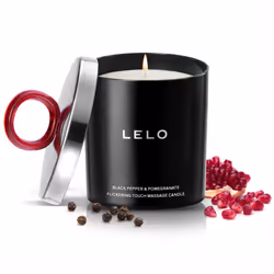LELO Flickering Touch Massage Candle  Melts into Massage Oil  Scented Candle Body Massage Oil  Luxury Skin Treatment  Black P ...