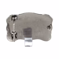 ARIAT Scalloped Logo Buckle with Twisted Rope Edge  Floral Scrolls  Filigree Detailing  3 """" x 2 """"