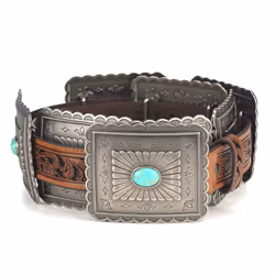 ARIAT Women's Turquoise Concho Western Belt Tan Small