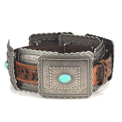 ARIAT Women's Turquoise Concho Western Belt  Tan  Small