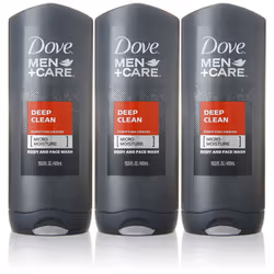Dove MenCare Body and Face Wash Deep Clean 135 Ounce Pack of 3