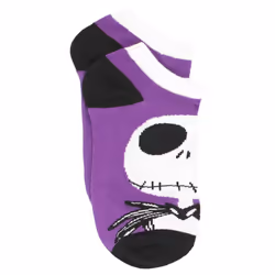Disney The Nightmare Before Christmas Womens Socks  6 pack  Jack Sally Purple  Large (9-11)