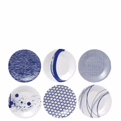 Royal Doulton BCRP-9465, Appetizer plate, Round, Porcelain, Blue, White, 16 cm, 15 mm