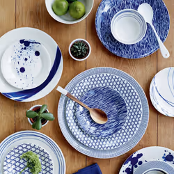 Royal Doulton BCRP-9465 dining plate Appetizer plate Round Porcelain Blue, White