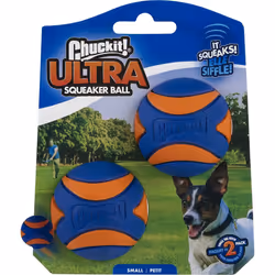 CHUCKIT Ultra Squeaker (2 Pack), Small