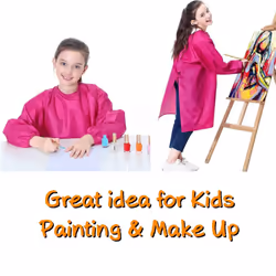 Royar beauty Kids Art Smock  Waterproof Apron with Pocket for Children  Artist Painting Aprons Smocks with Long Sleeve