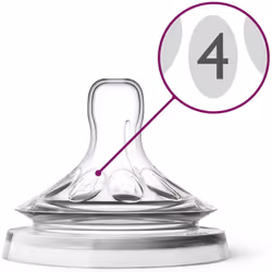 Philips Avent Natural Teat, 6 Months+, Fast Flow, Anti-colic, Pack of 2 - SCF044/27