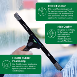 UNGER Black 18"" Window Squeegee