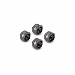 XSPC G1/4"" to 3/8"" ID  5/8"" OD Compression Fitting V2 for Soft Tubing  Black Chrome  4-Pack
