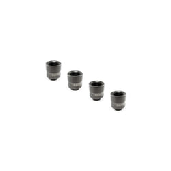 XSPC G1/4"" Male to Female Rotary Fitting  Black Chrome  4-pack