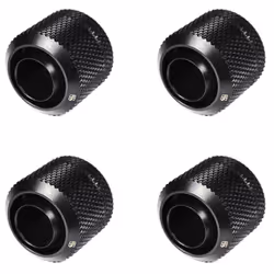 Barrow G1/4"""" to 3/8"""" ID  1/2"""" OD Compression Fitting for Soft Tubing  Black  4-pack