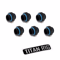 XSPC G1/4"""" 5mm Male to Male Fitting  Matte Black  6-Pack