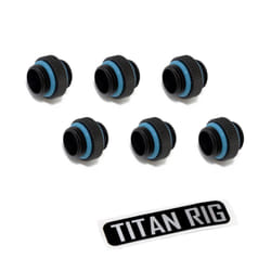 XSPC G1/4"""" 5mm Male to Male Fitting  Matte Black  6-Pack