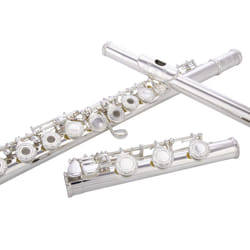 Glory HAND-ENGRAVED SILVER PLATED HIGH GRADE FLUTE 17 Hole OPEN/CLOSED C Flute With Case  Tuning Rod and Cloth and Gloves HIGH GRADE HAND ENGRAVED