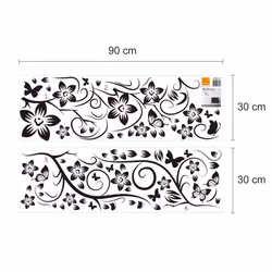Walplus 150x130 cm Wall Stickers New Huge Butterfly Vine Removable Self-Adhesive Mural Art Decals Vinyl Home Decoration DIY Living Bedroom Office...