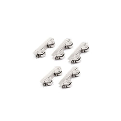 5 Pcs Silver Tone Wheel Sliding Wardrobe Glass Window Door Roller