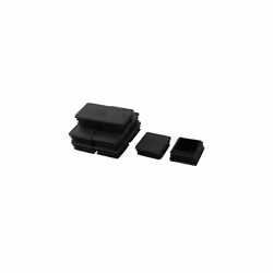 12 Pieces Black Plastic Square Blanking End Caps Inserts 40mm x 40mm