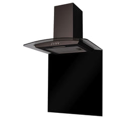 SIA SPC70BL 70cm x 75cm Black Toughened Curved Glass Kitchen Splashback