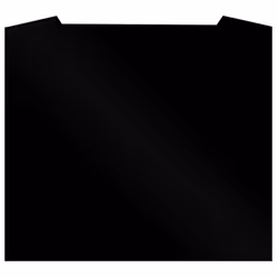 SIA SPC70BL 70cm x 75cm Black Toughened Curved Glass Kitchen Splashback