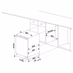 SIA RFU103/E Built In 105L White Integrated Under Counter 3 Drawer Freezer