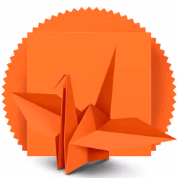 IOOLEEM Origami Paper 200 Sheets Dark Orange Origami Paper 6 Inch Square Double Sided Colored paper.