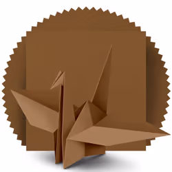 IOOLEEM Origami Paper 200 Sheets Brown Origami Paper 6 Inch Square Double Sided Colored paper.