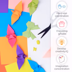 IOOLEEM Origami Paper  200 Sheets  Brown Origami Paper  6 Inch Square  Double Sided Colored paper.