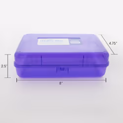 BAZIC Plastic Pencil Case Utility Storage Box  Glitter Bright Color  Multi Purpose Organizer for Pens Pencils  4-Pack