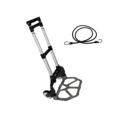 ZENY Folding Hand Truck Dolly Aluminum Hand Cart Portable Folding Trolley with Telescoping Handle and Bungee Cords  175 lbs Capicity  for Moving and T