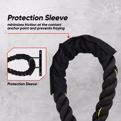 ZENY Exercise Battle Rope 1.5/2 Inch Diameter 30ft/40ft/50ft Length Poly Dacron Workout Exercise Training Rope Core Strength Muscles Building Conditi