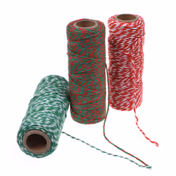 Cosmos Gift Twine String Cotton Baker's Twine Cotton Cord Crafts Gift Twine String Xmas Easter Baking Git Wrapping DIY Twine Bakers Cord Rope 3 Rolls
