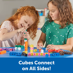 MathLink Cubes (Set of 100) Linking/ Counting Block Set, Early Math Skills, for School & Home Maths Learning Ages 5+