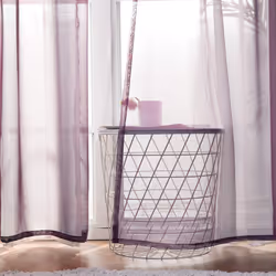 MIULEE 2 Panels Solid Color Plum Purple Sheer Curtains Elegant Grommet Window Voile Panels/Drapes/Treatment for Bedroom Living Room (54X96 Inch)