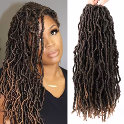 18 Inch New Faux Locs Crochet Hair Soft Locs Crochet Hair Extension Faux Locs Synthetic Crochet Hair for Women 6 Packs/Lot 12 ...