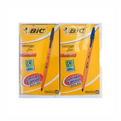 120pc BIC Orange Fine 0.8mm BALL POINT PEN 60pc BLACK & 60pc BLUE
