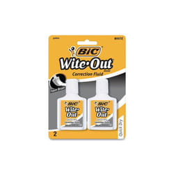 BIC BICWOFQDP24AWHI 20 ml Wite-Out Quick Dry Correction Fluid Bottle, White - Pack of 2