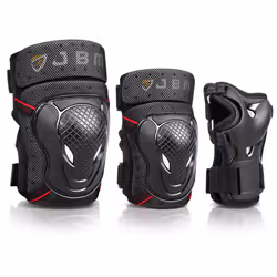 JBM Adult 15-99 Years Bike Knee Pads and Elbow Pads with Wrist Guards Protective Gear Set for Biking, Riding, Cycling and Mul ...