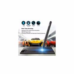 Drawing Tablet, UGEE M708 V3 Graphics Drawing Tablet with 10*6 inch, 8192 Level Pressure Battery Free Pen Stylus, 8 Hot Keys Compatible with Windows