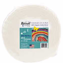 Bosal Katahdin Batting On-A-Roll Summer 3 oz 2-1/2 inch by 25 yards 100% Organic Cotton (1 Roll) Off-White