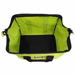 Green Wide Mouth Collapsible Genuine OEM Contractors Bag w/Full Top Single Zipper Action and Cross X Stitching