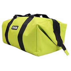 Green Wide Mouth Collapsible Genuine OEM Contractors Bag w/Full Top Single Zipper Action and Cross X Stitching