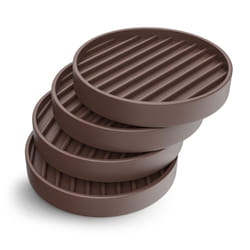 casterMaster 2x2 Round Rubber Furniture caster cups with Anti-Sliding