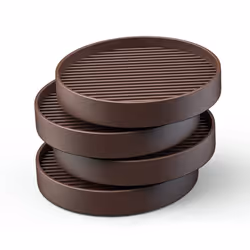 casterMaster 4x4 Round Rubber Furniture caster cups with Anti-Sliding