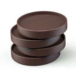 casterMaster 4x4 Round Rubber Furniture caster cups with Anti-Sliding