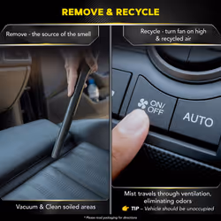 Meguiar's Whole Car Air Refresher  Odor Eliminator Spray Eliminates Strong Vehicle Odors  New Car Scent - 2 Oz Spray Bottle