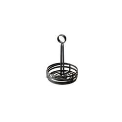 American Metalcraft - FWC69 FWC89 Round Wrought Iron Condiment Rack Basket with Display Handle  8-Inch  Black