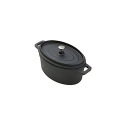 American Metalcraft CIPOV745 Cast Iron Oval Casseroles and Pots, 8.5" Length x 4.5" Width, Black