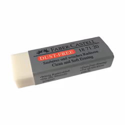 [Pack of 4] Faber-Castell LARGE Eraser Dust Free Clean and Soft Erasing for ART  OFFICE  SCHOOL USE (6.2x2x1.25cm)