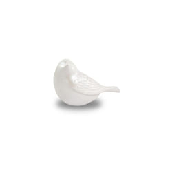 OneWorld Memorials Songbird Bronze Memorial Keepsake for Sharing - Extra Small - Holds Up to 5 Cubic Inches of Ashes - Pearl White Cremation Keepsake